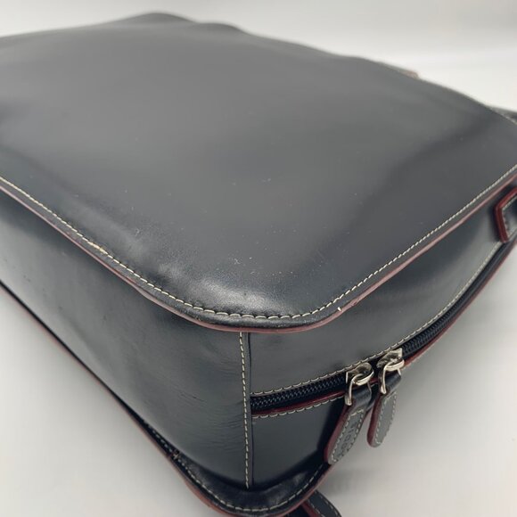 Lodis Black Leather Convertible Briefcase - Picture 6 of 12